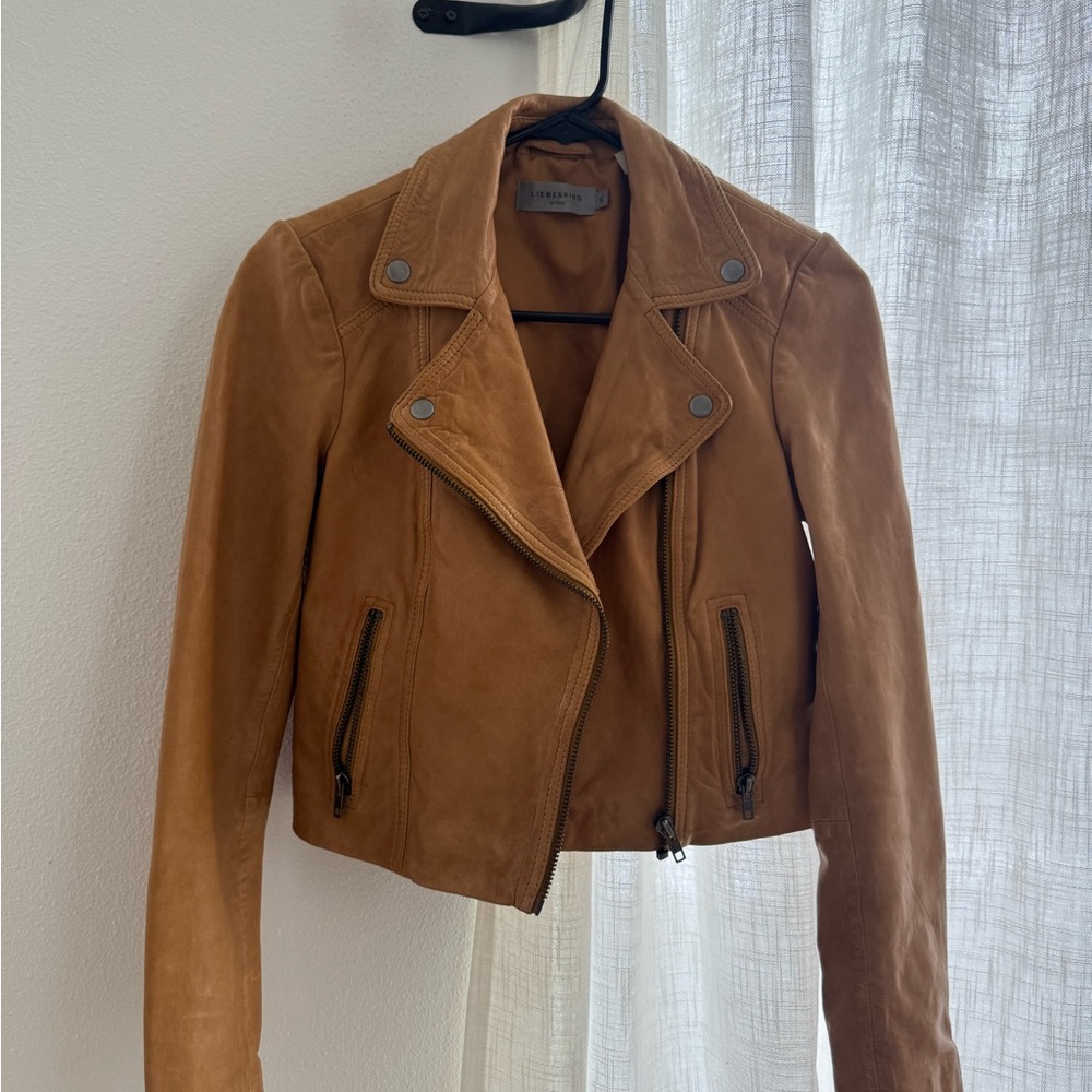 Liebeskind Tan/Brown Lamb Leather Jacket